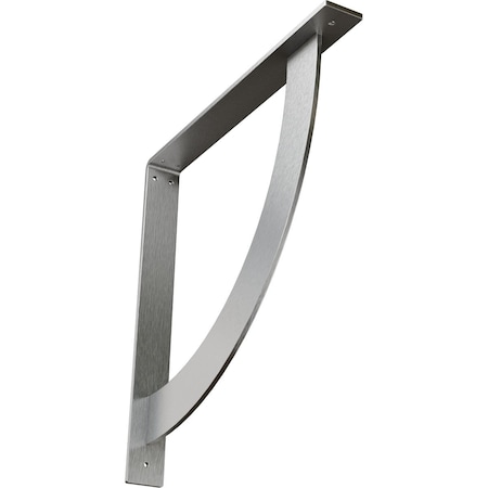 Ekena Millwork Bulwark Steel Bracket, Stainless Steel 2"W x 18"D x 18"H BKTM02X18X18BUSS